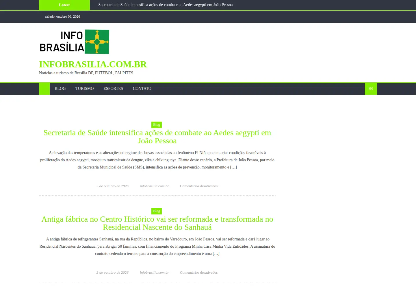 Screenshot of infobrasilia.com.br