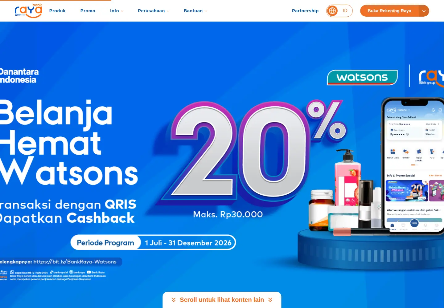 Screenshot of bankraya.co.id