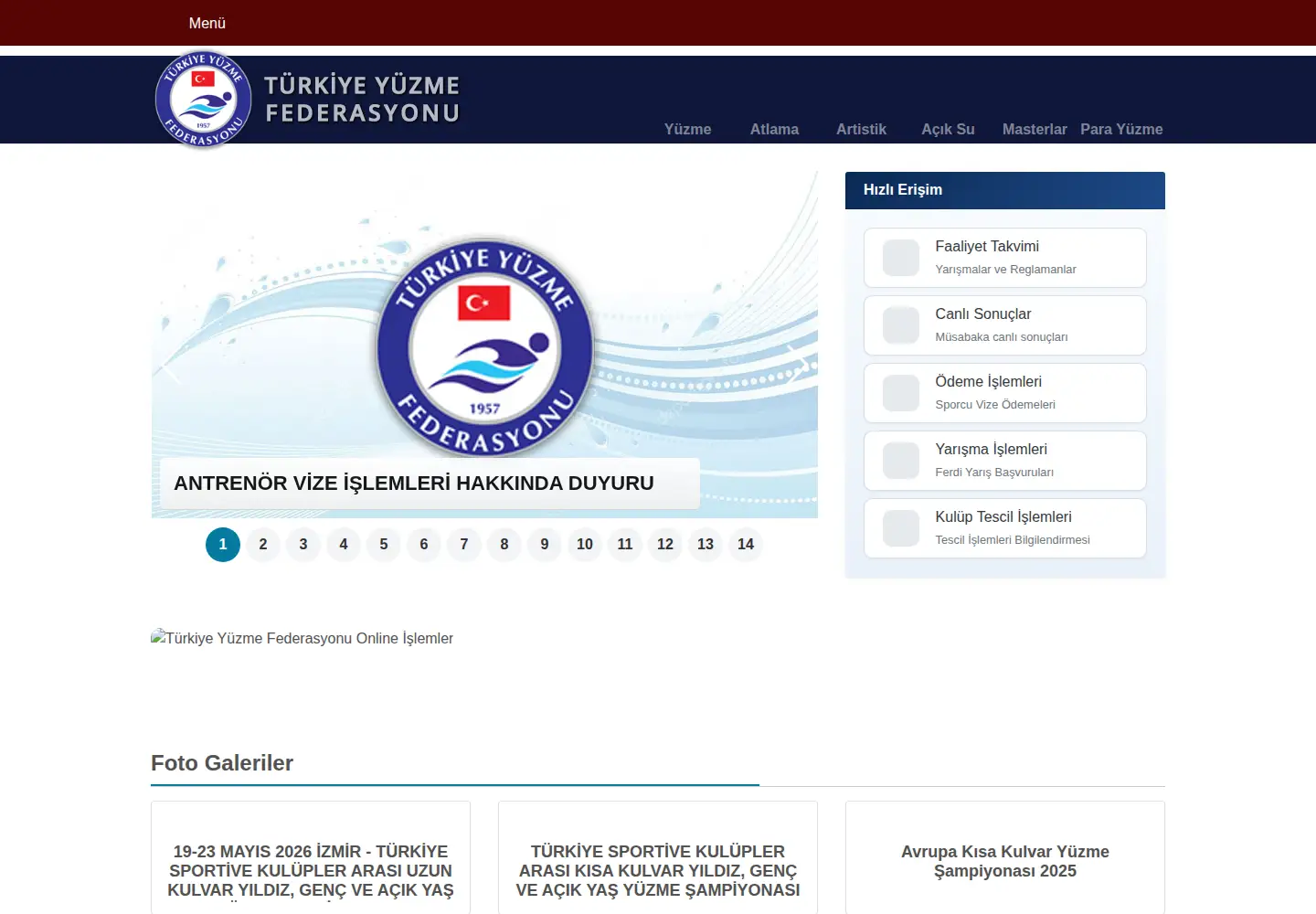 Screenshot of tyf.gov.tr