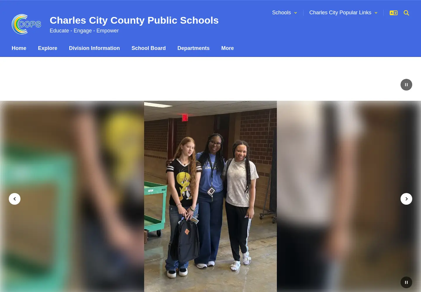 Captured homepage of ccps.net in the current scan