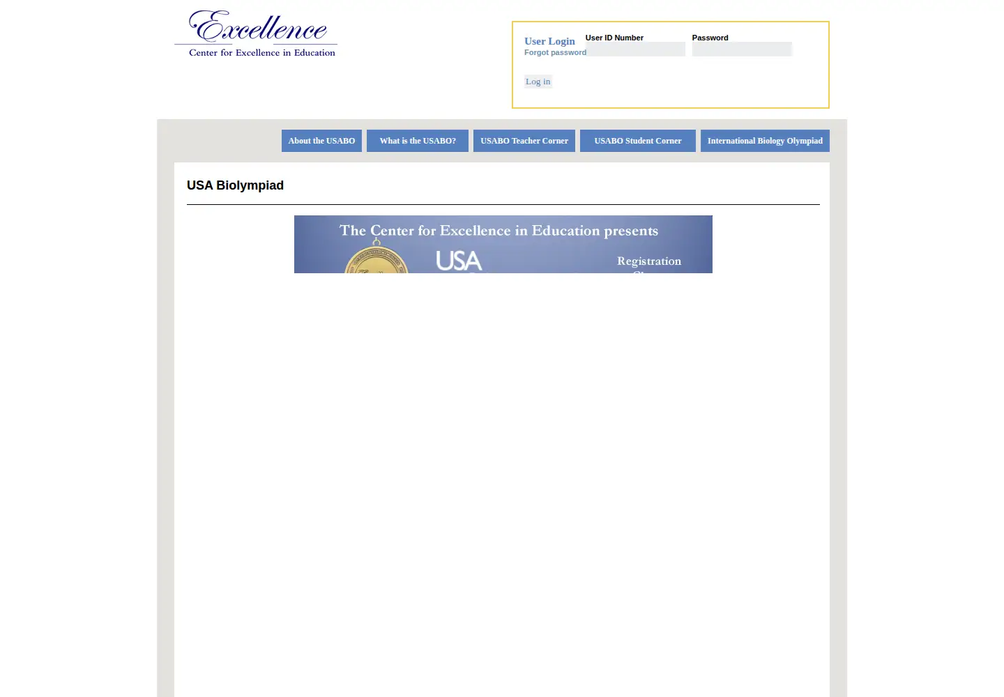 Captured homepage of usabo-trc.org in the current scan