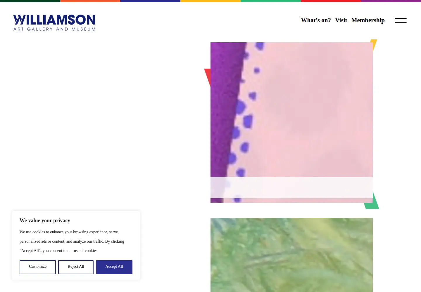 Screenshot of williamsonartgallery.org