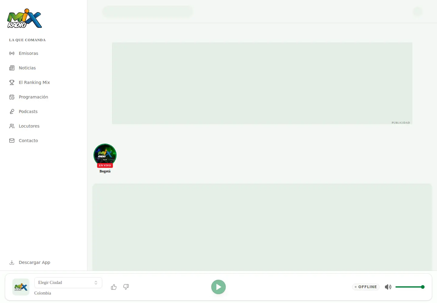 Screenshot of mixradio.co