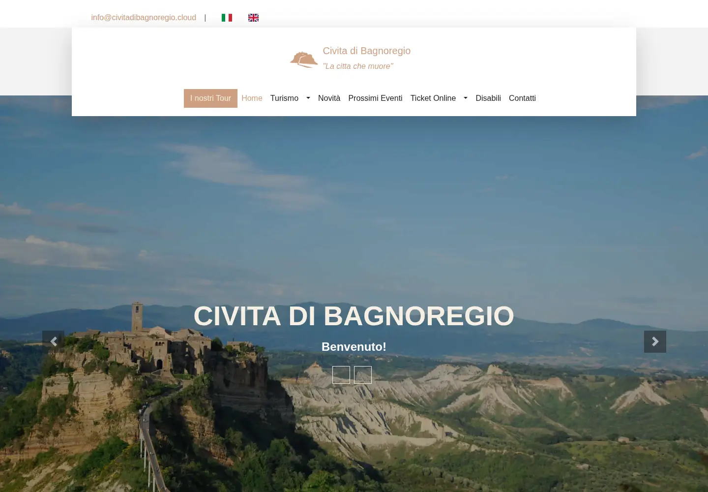 Screenshot of civitadibagnoregio.cloud