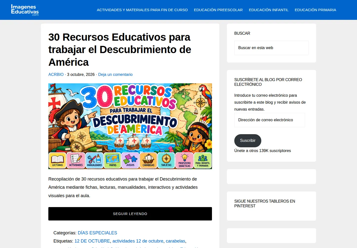 Screenshot of imageneseducativas.com