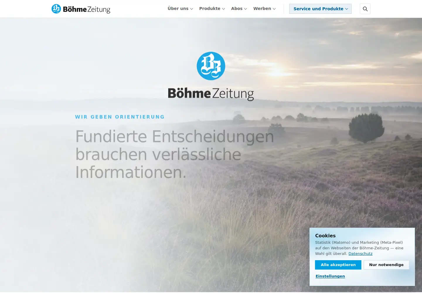 Screenshot of boehme-zeitung.de