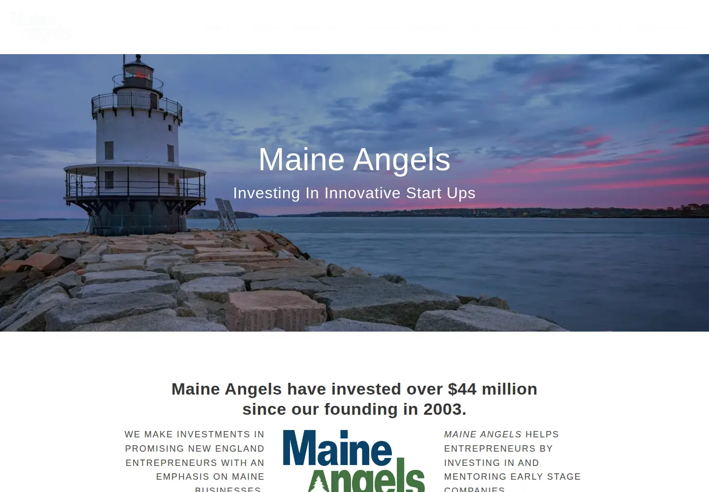 Screenshot of maineangels.org