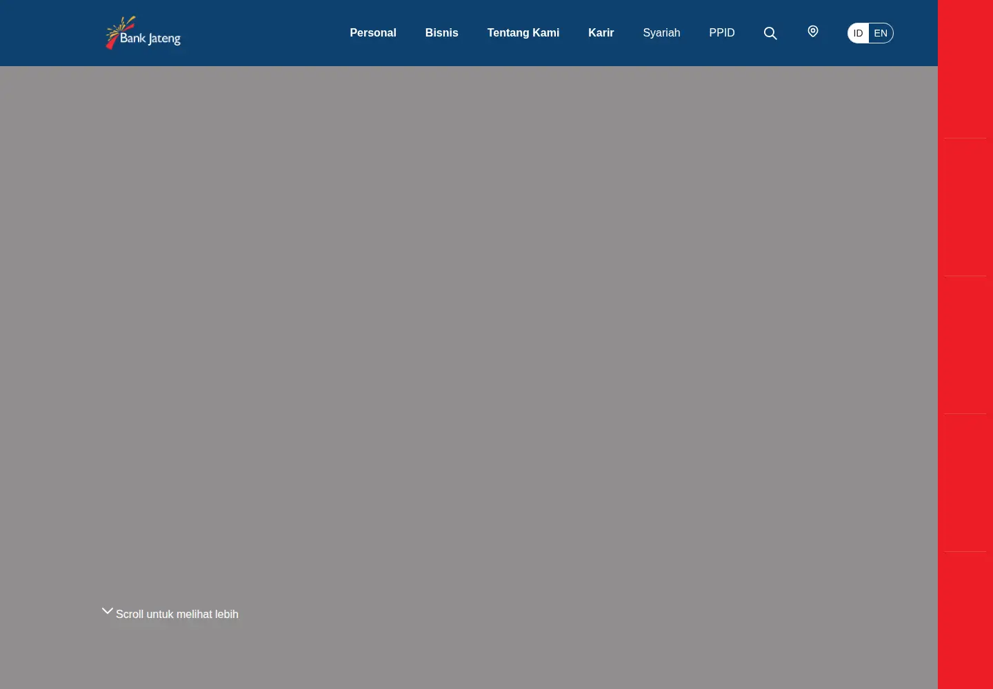 Screenshot of bankjateng.co.id