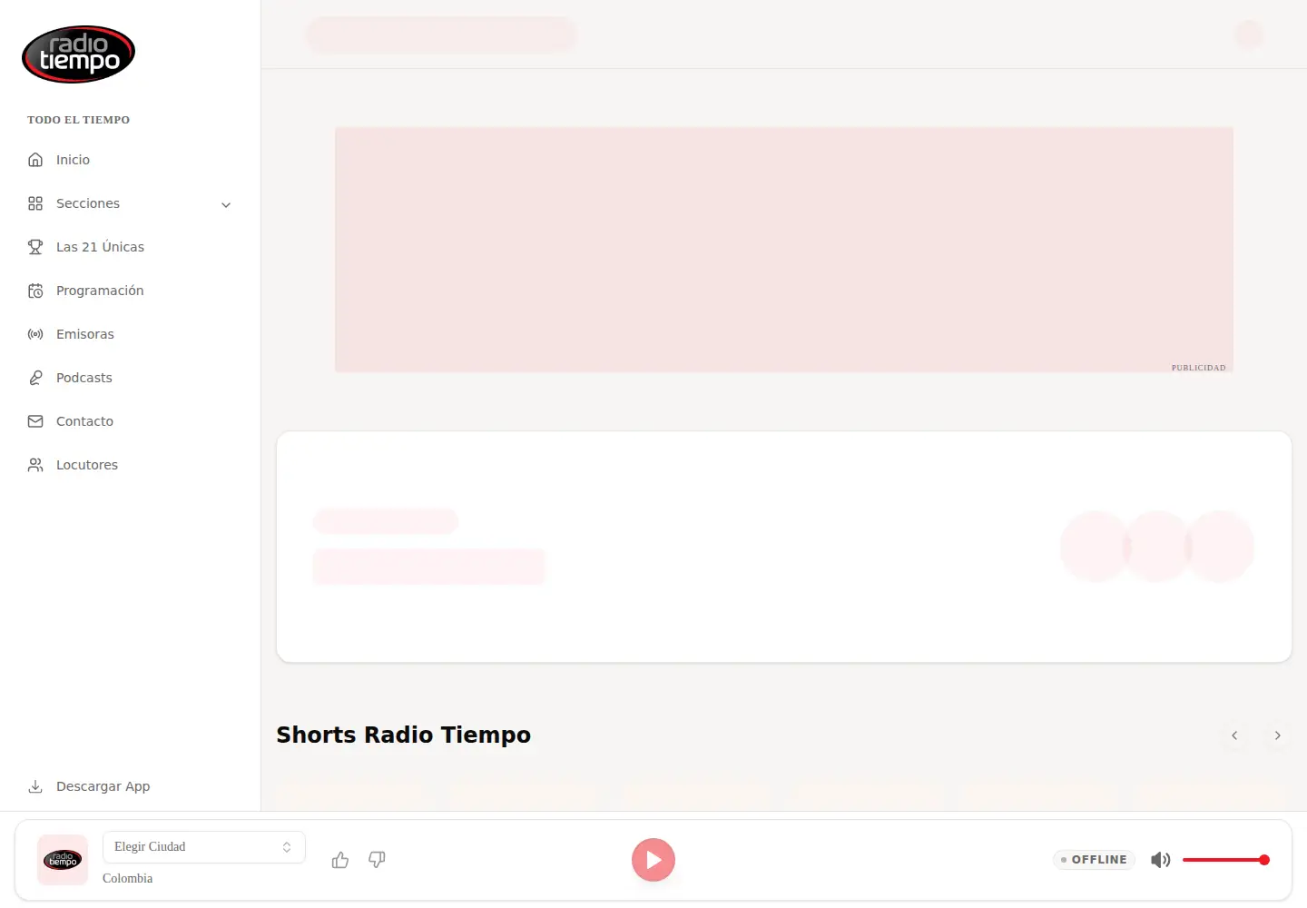 Screenshot of radiotiempo.co