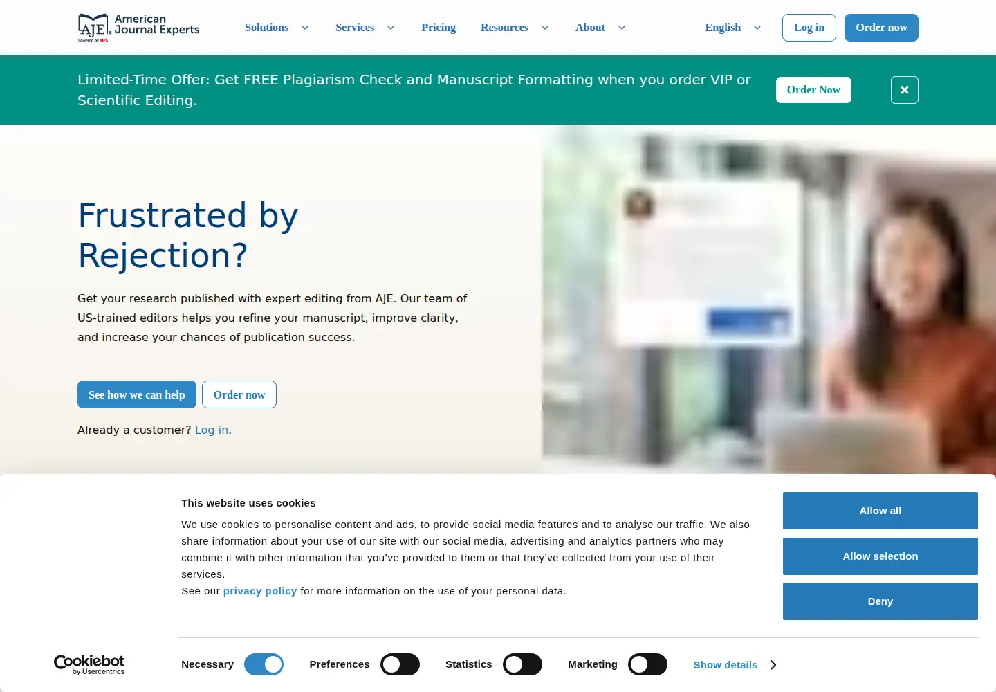 Screenshot of aje.com