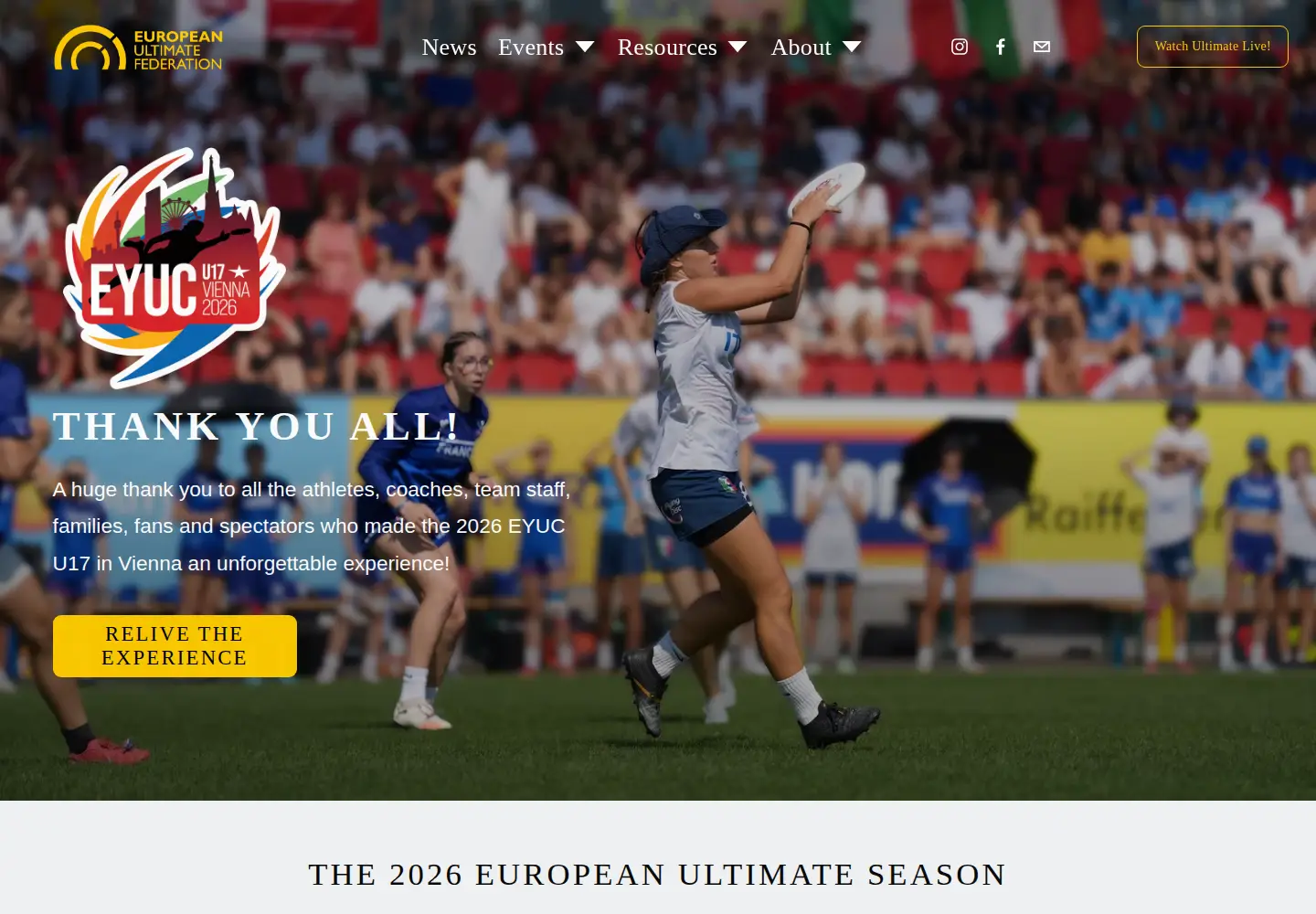 Captured homepage of ultimatefederation.eu in the current scan