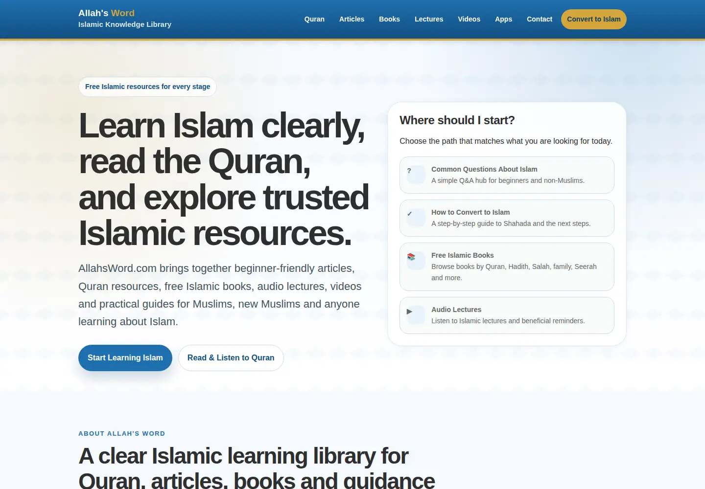 Screenshot of allahsword.com