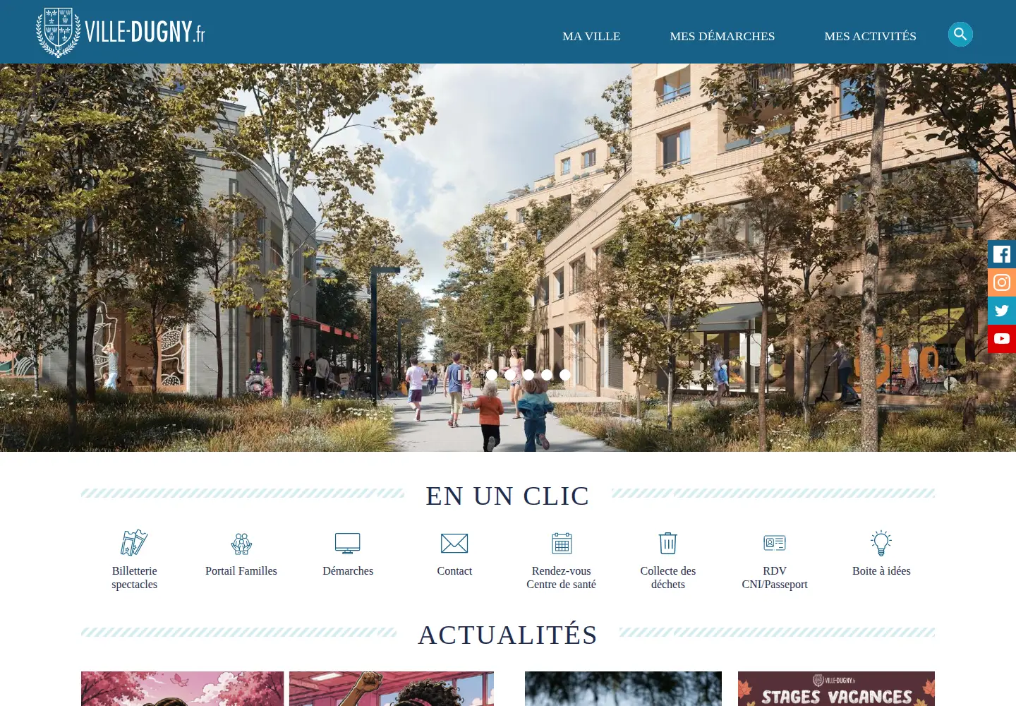 Screenshot of ville-dugny.fr