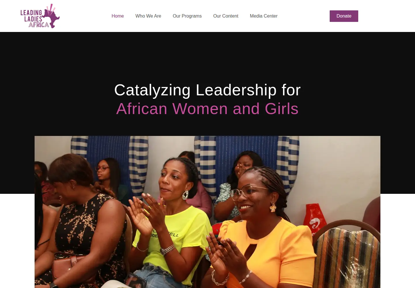 Screenshot of leadingladiesafrica.org