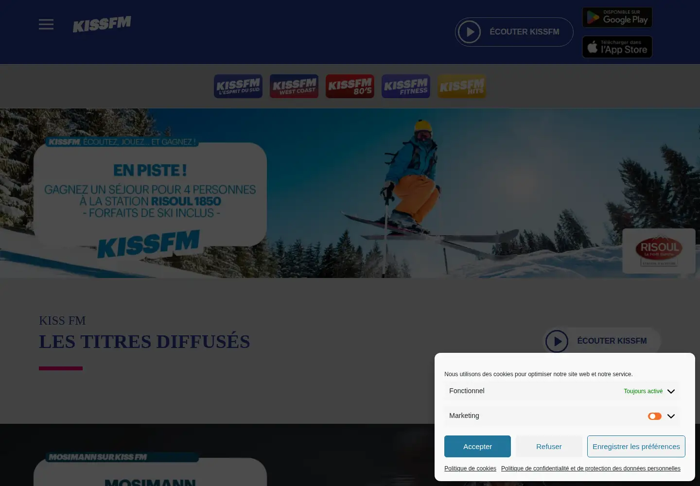 Screenshot of kissfm.fr