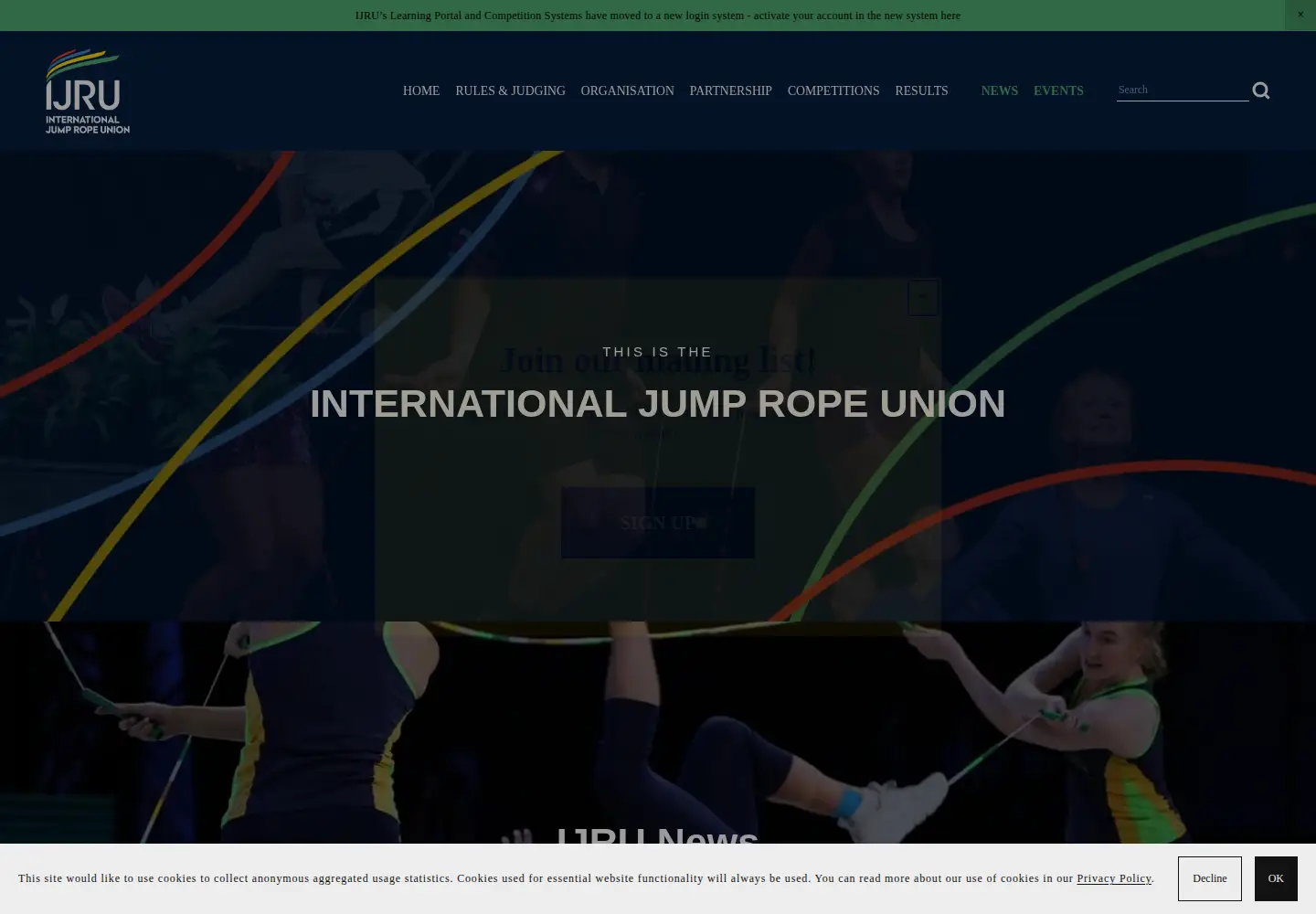 Screenshot of ijru.sport