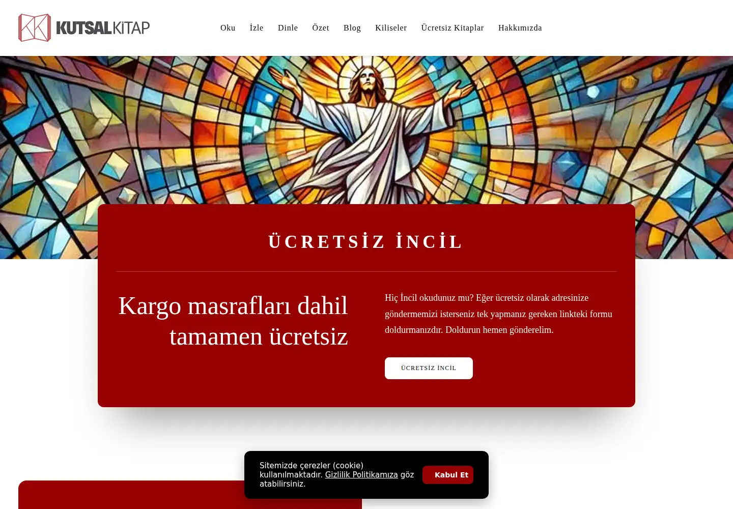 Screenshot of kutsalkitap.org