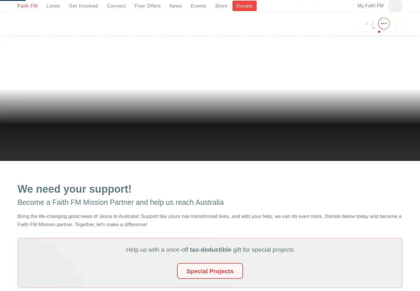Screenshot of faithfm.com.au