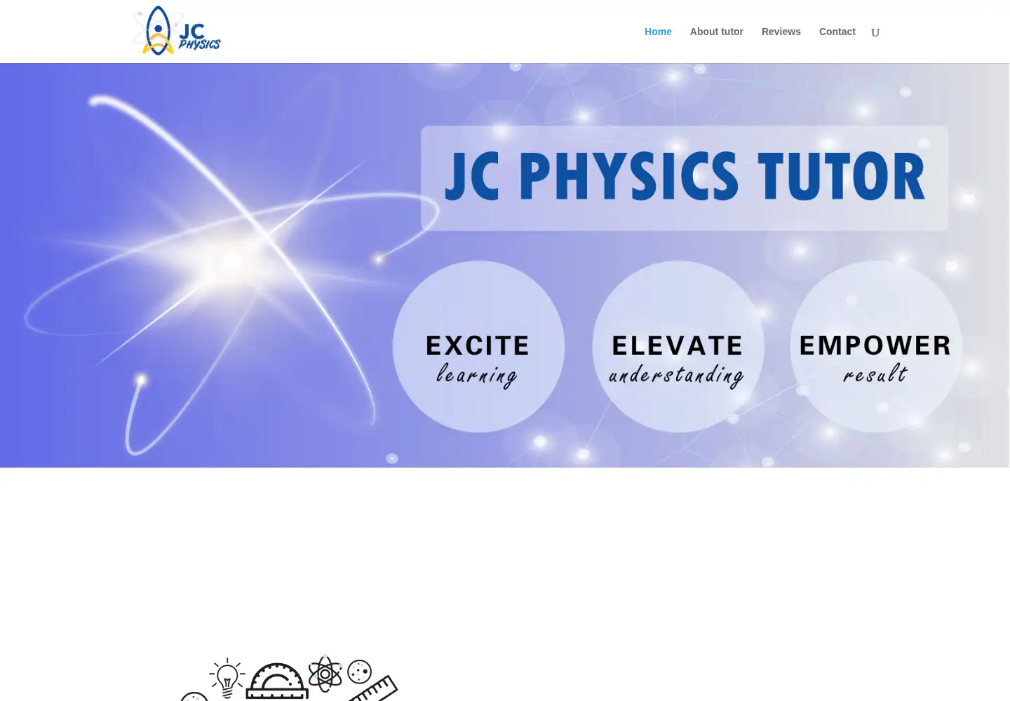 Captured homepage of jcphysics.com in the current scan
