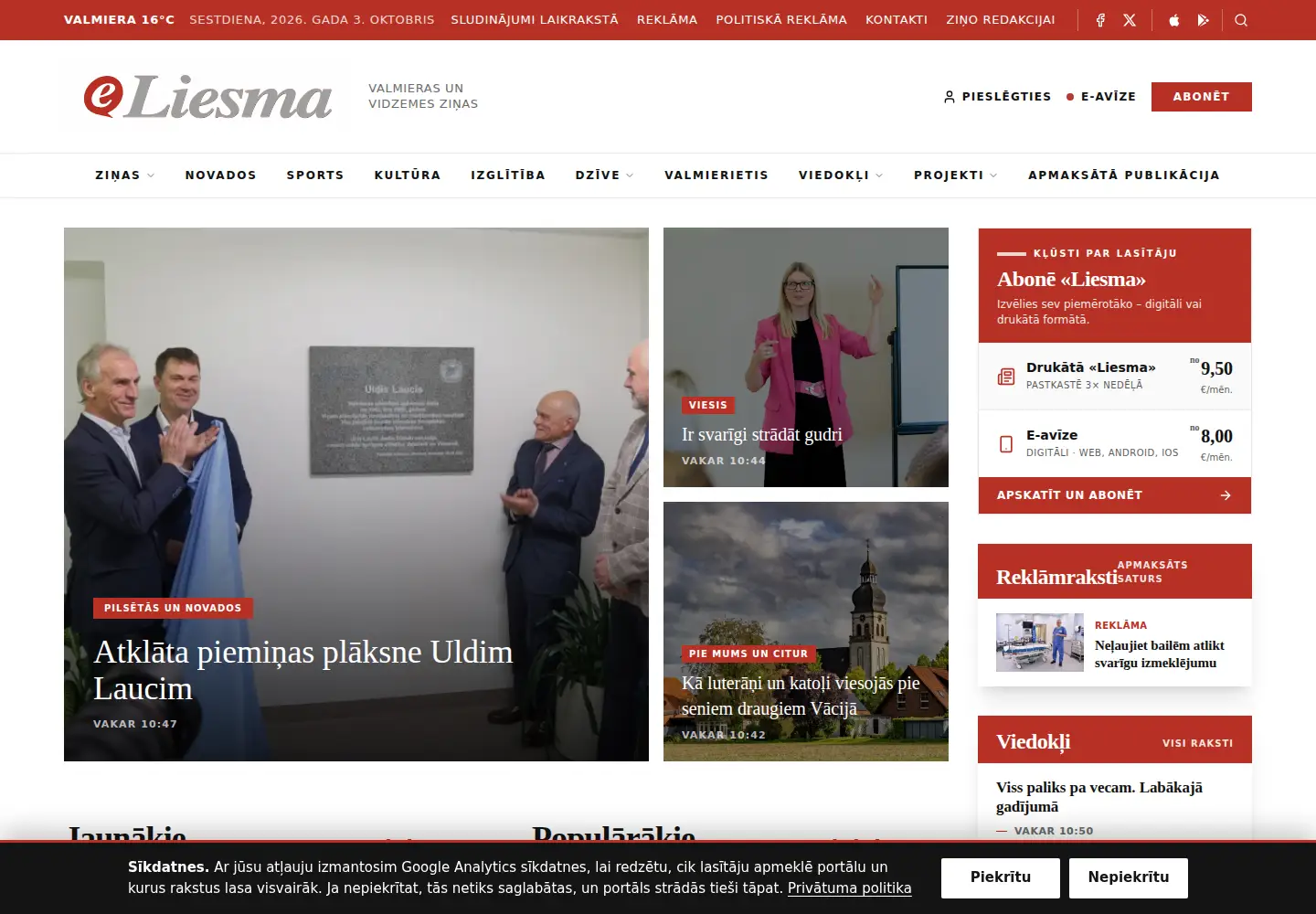 Screenshot of eliesma.lv