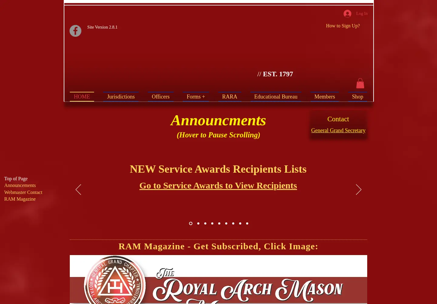Screenshot of ggcrami.org