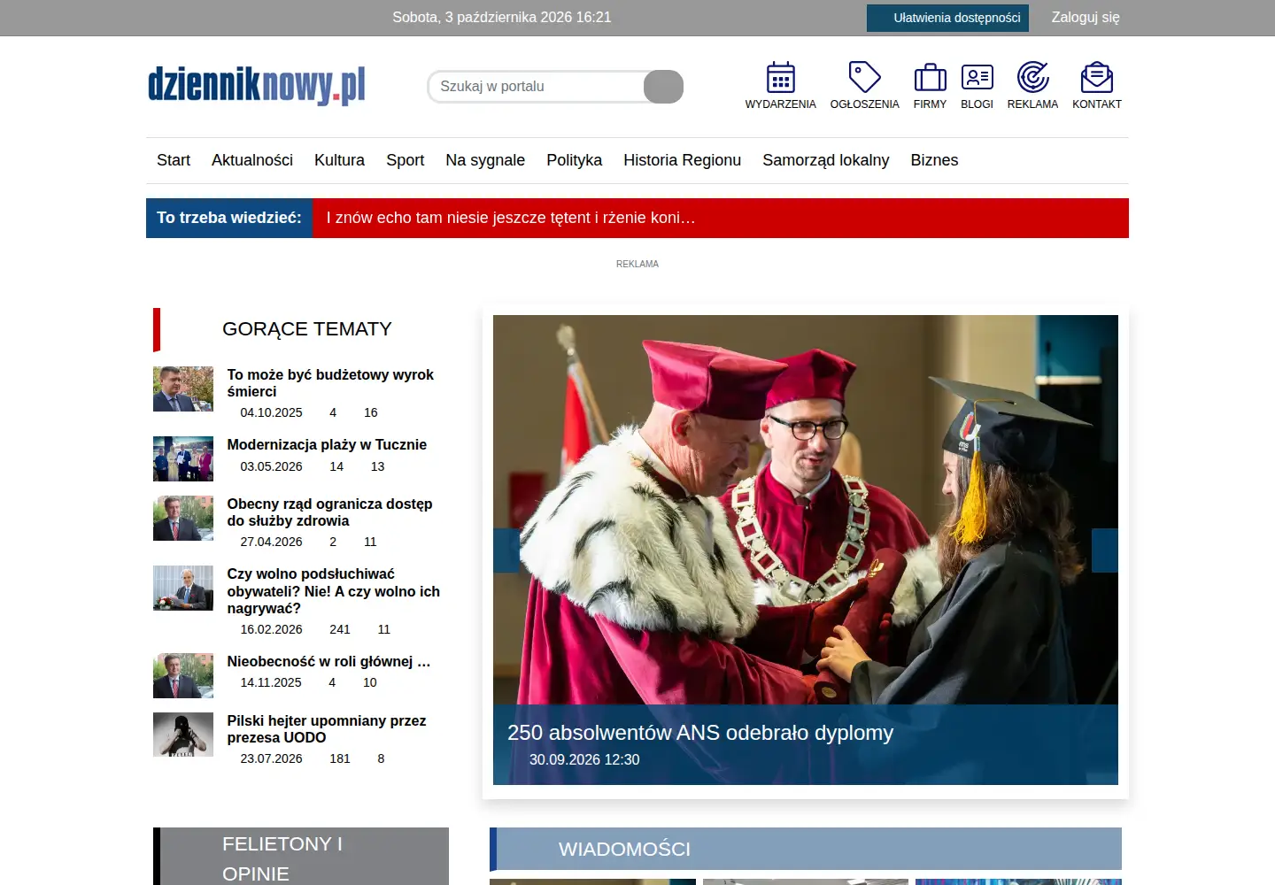 Screenshot of dzienniknowy.pl