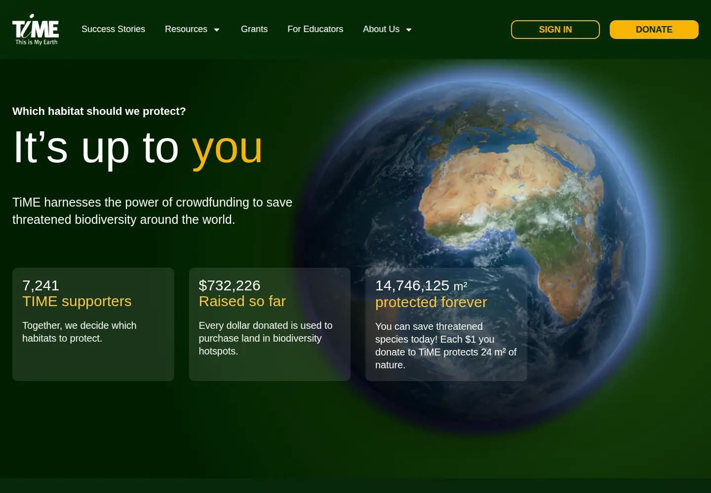 Screenshot of this-is-my-earth.org