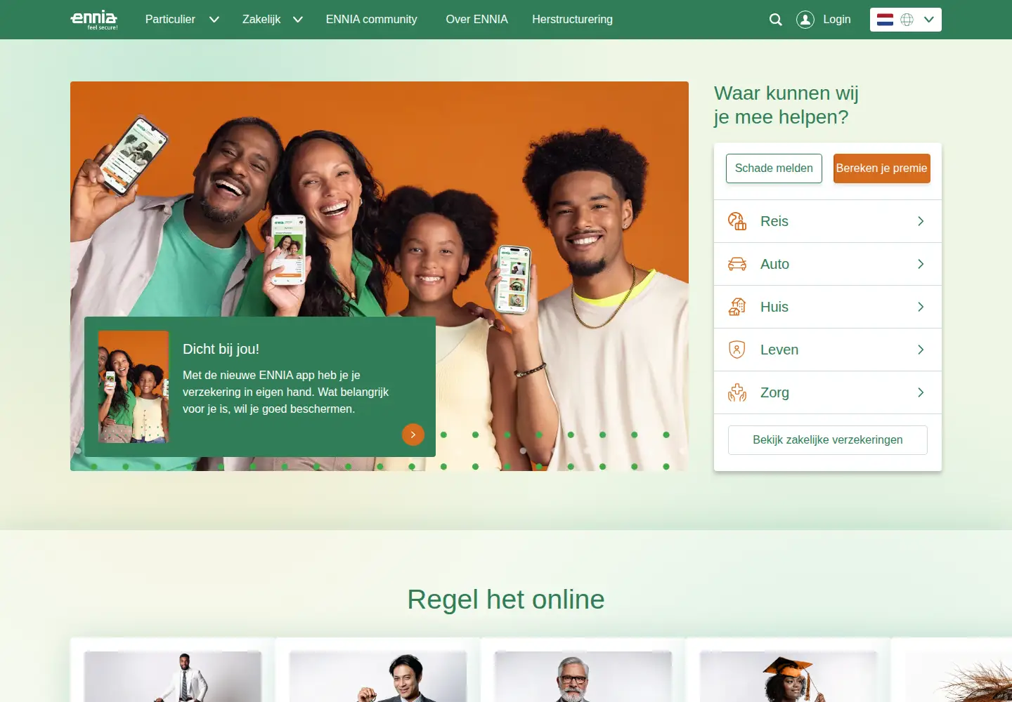 Screenshot of ennia.com
