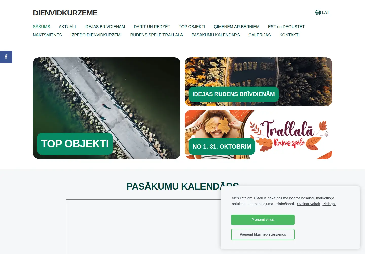 Screenshot of dienvidkurzeme.travel