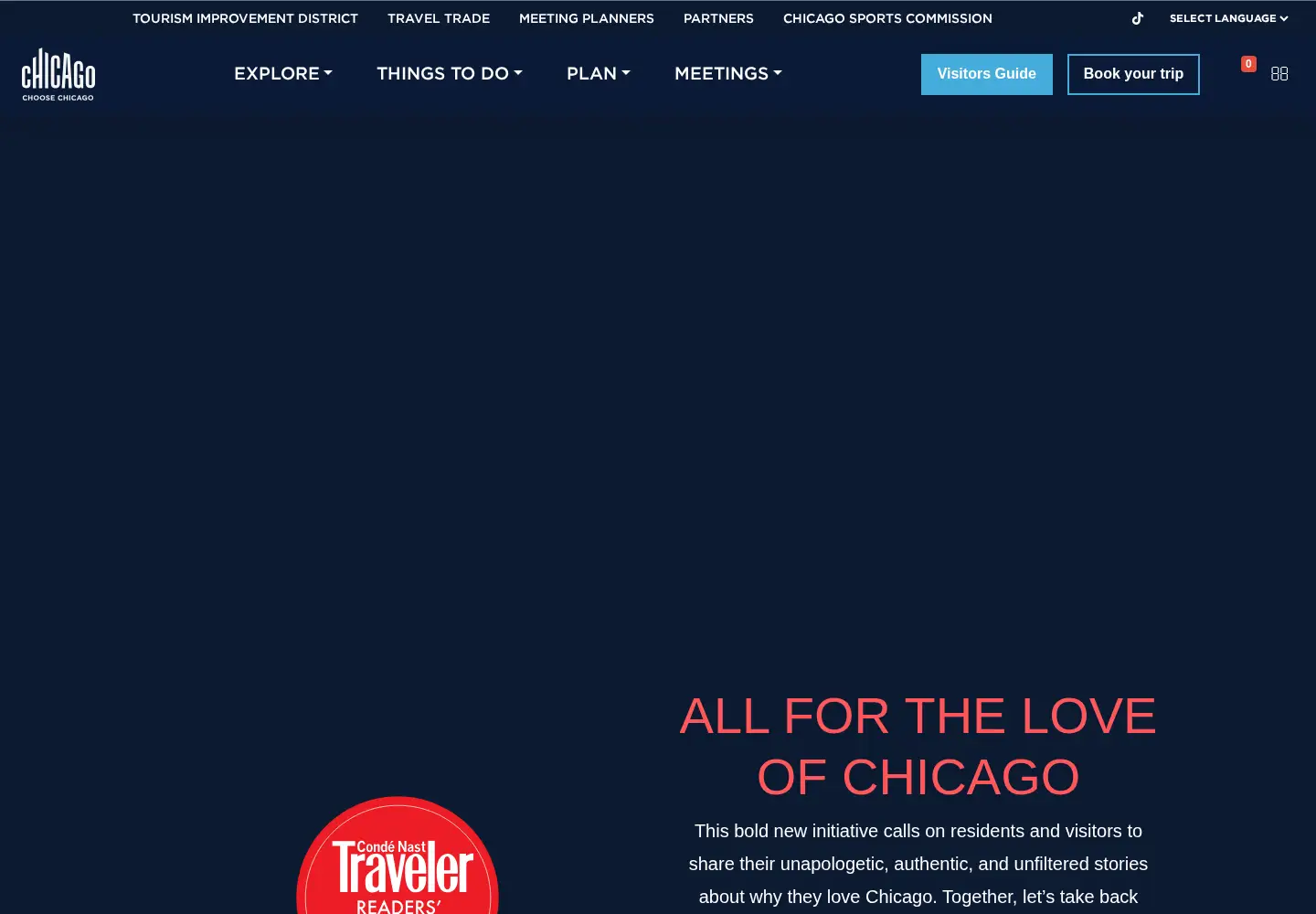 Screenshot of choosechicago.com