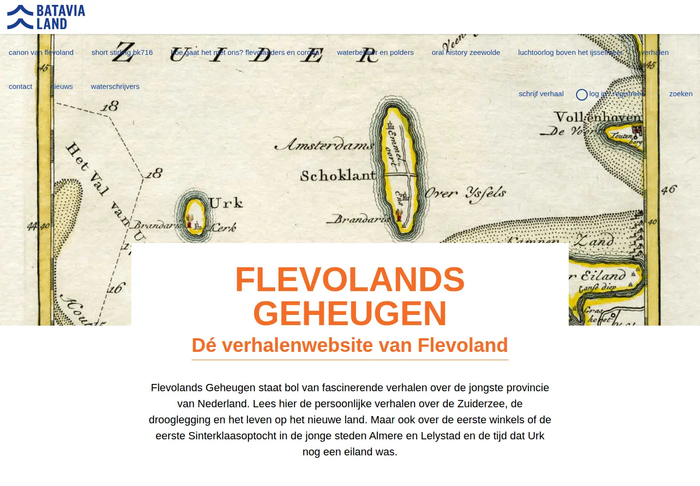 Screenshot of flevolandsgeheugen.nl