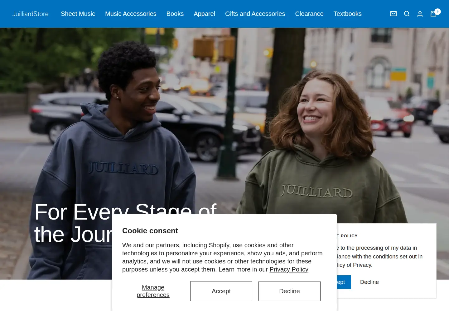 Screenshot of juilliardstore.com