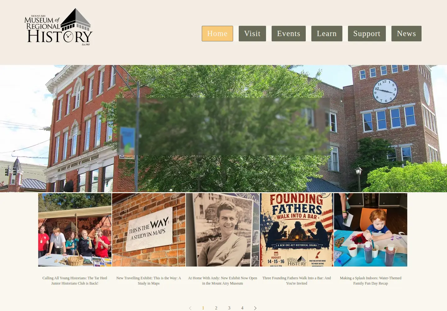 Screenshot of northcarolinamuseum.org