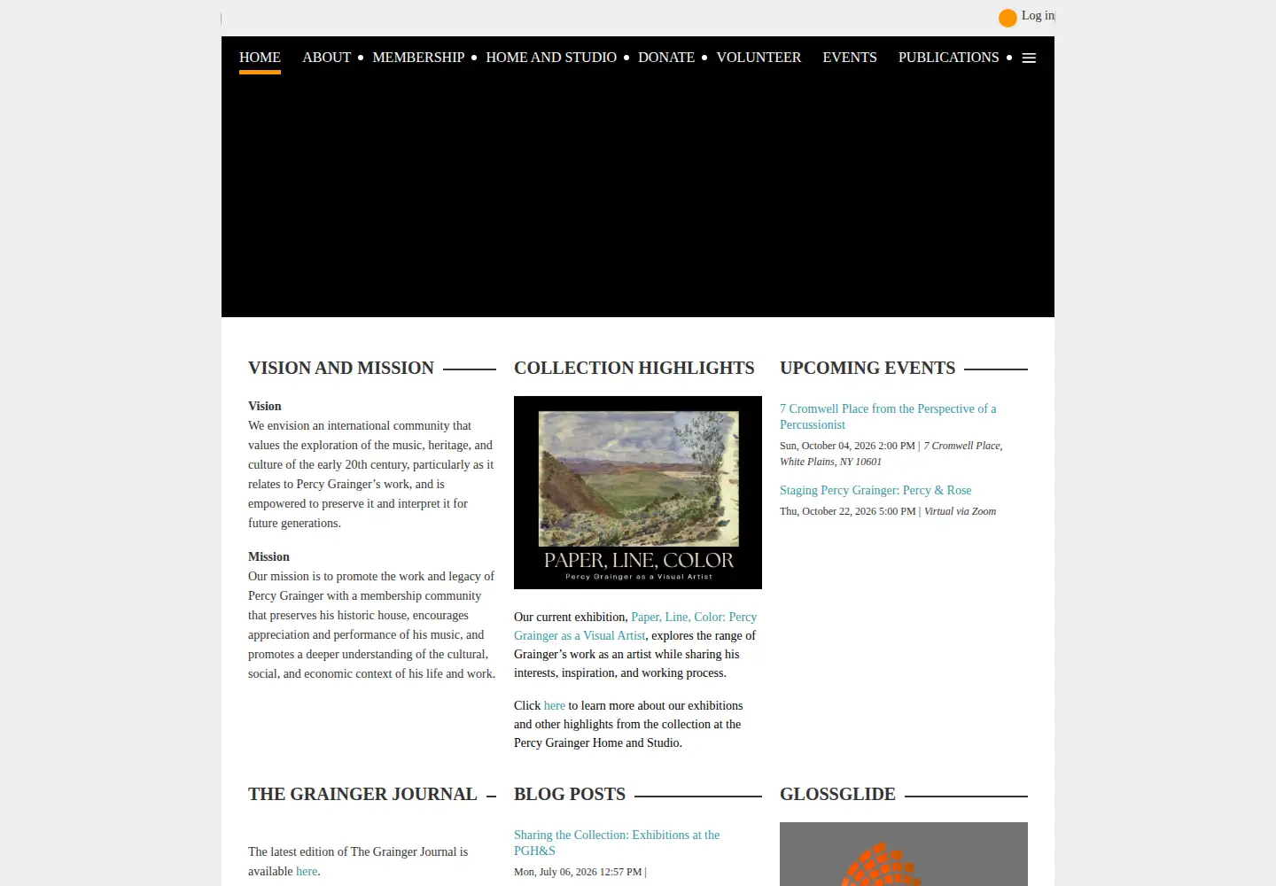Screenshot of percygrainger.org