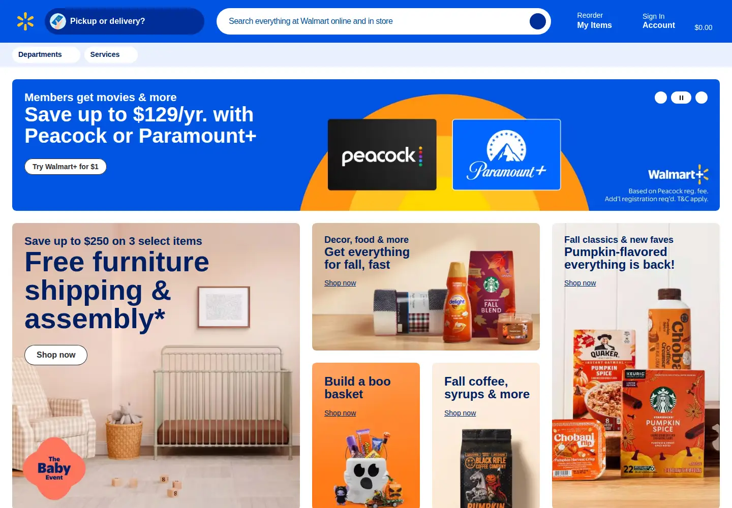 Screenshot of walmart.com