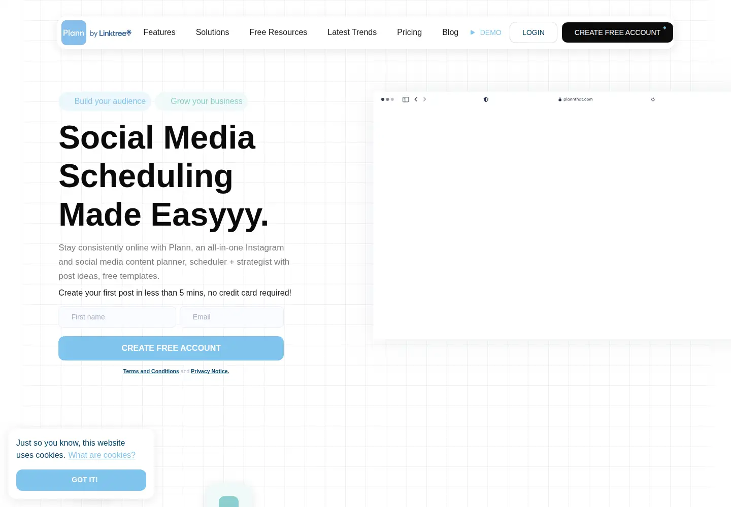 Screenshot of plannthat.com