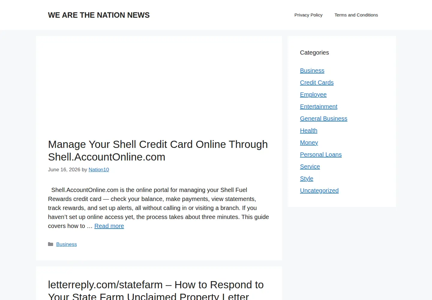 Captured homepage of wearethenationnews.com in the current scan