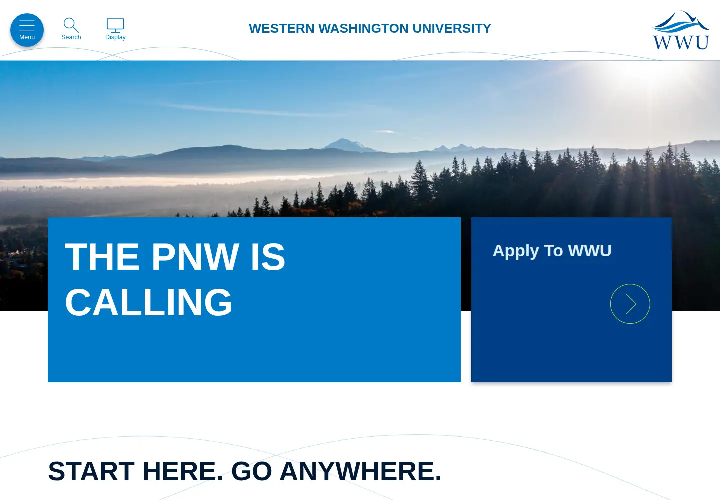 Screenshot of wwu.edu