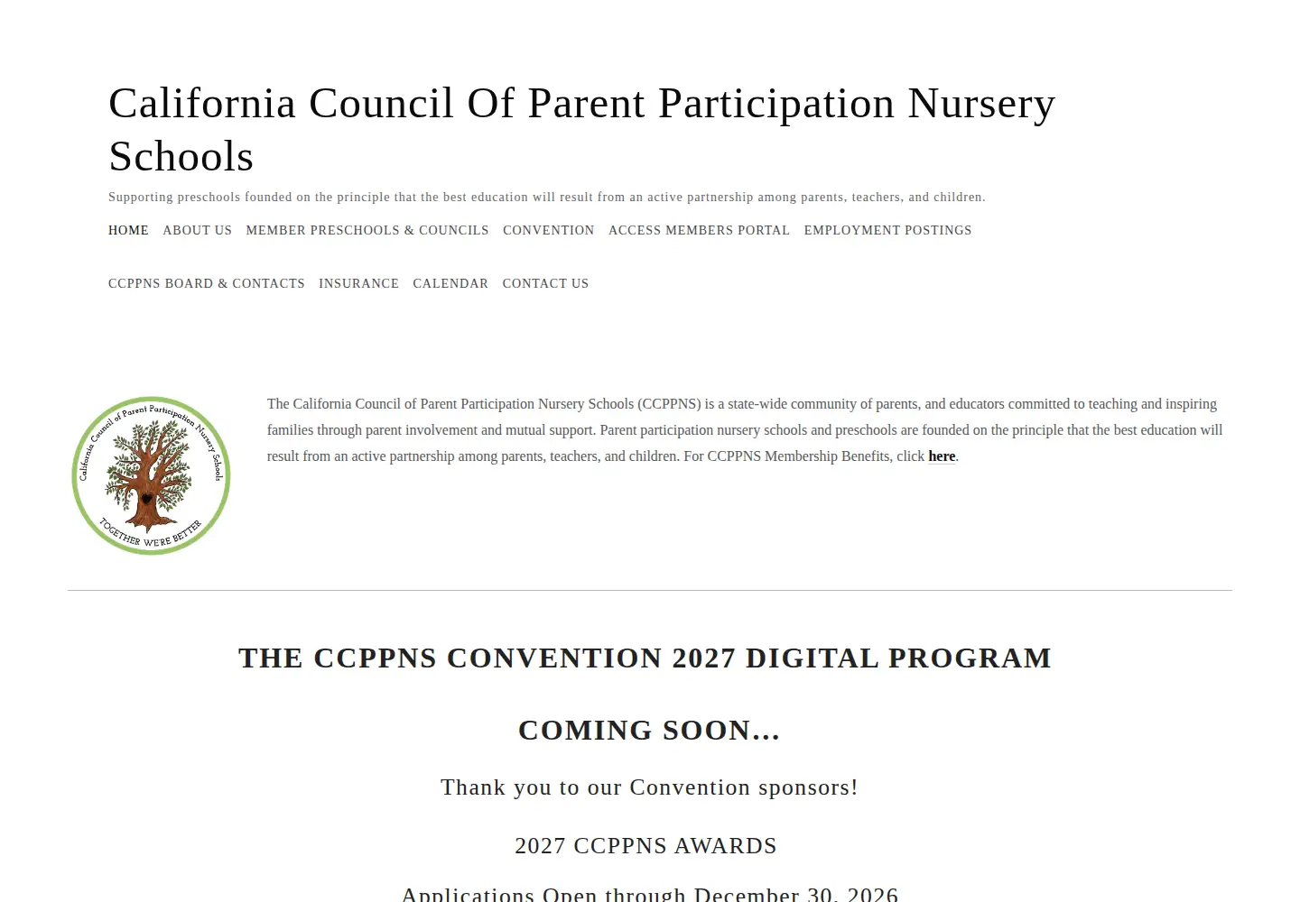 Screenshot of ccppns.org