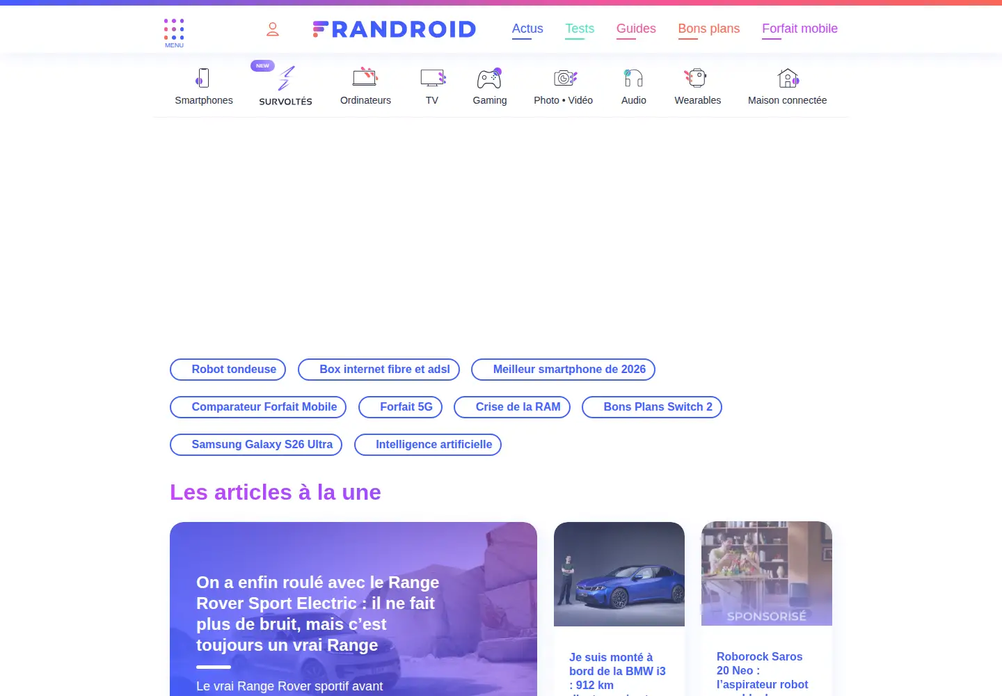 Screenshot of frandroid.com