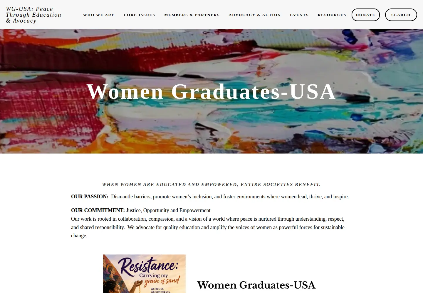 Screenshot of wg-usa.org
