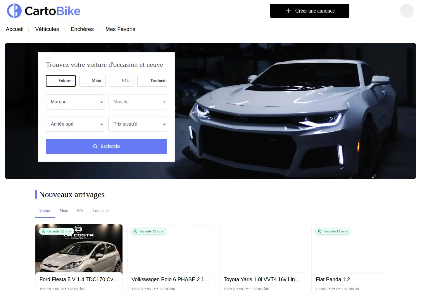 Screenshot of cartobike.com
