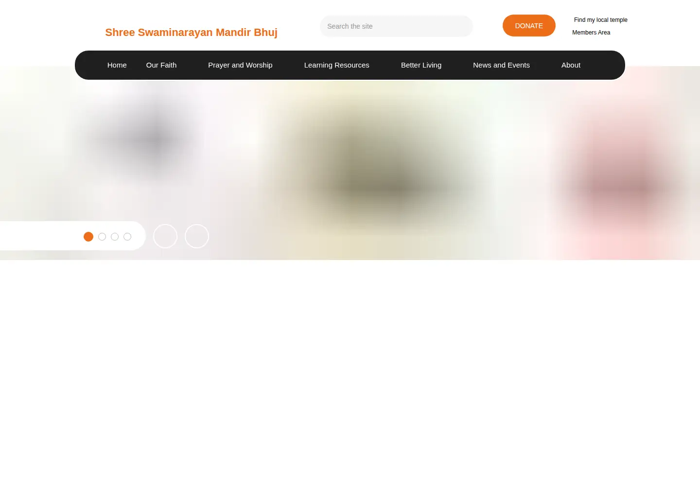 Captured homepage of swaminarayan.faith in the current scan