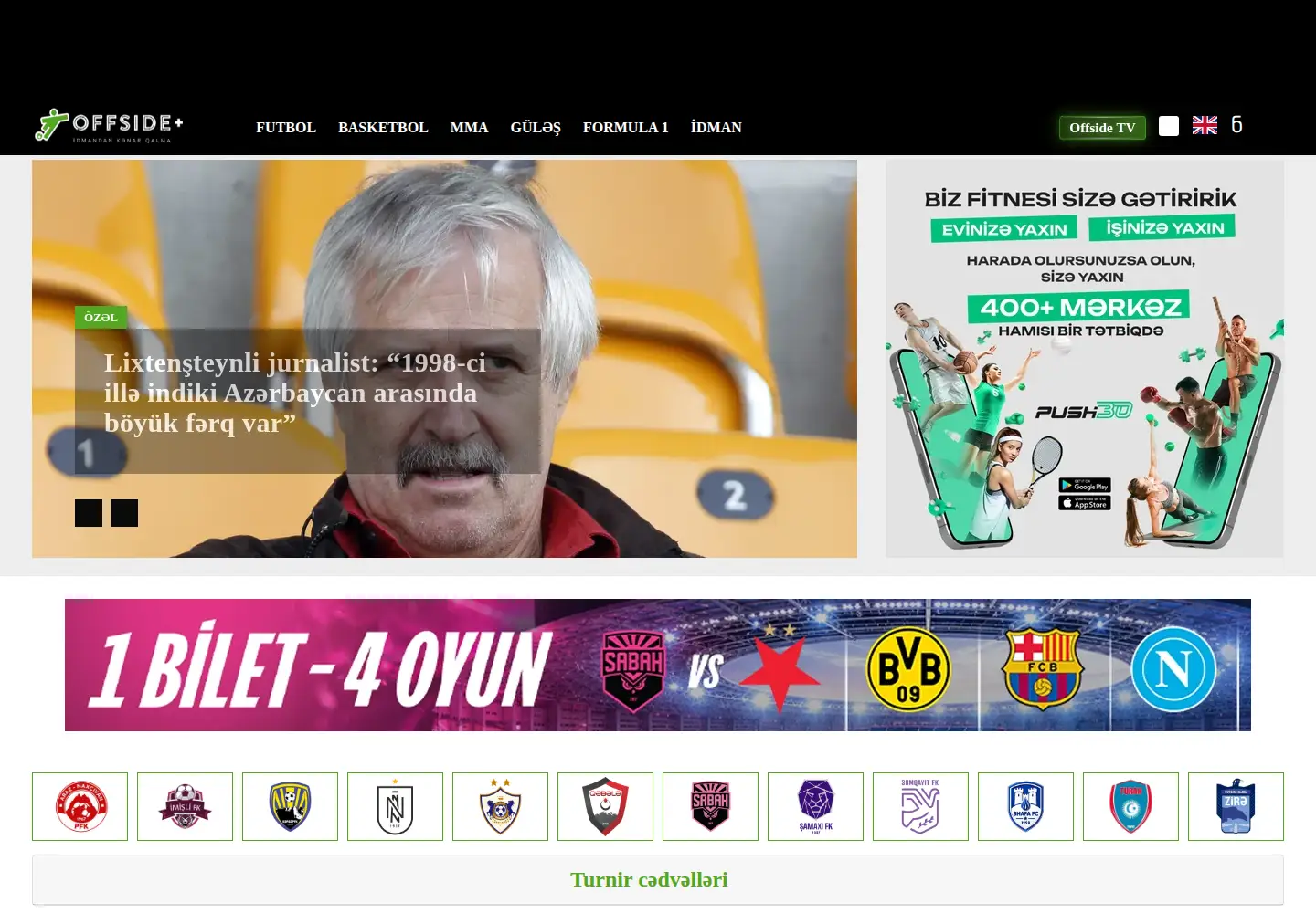 Screenshot of offsideplus.az