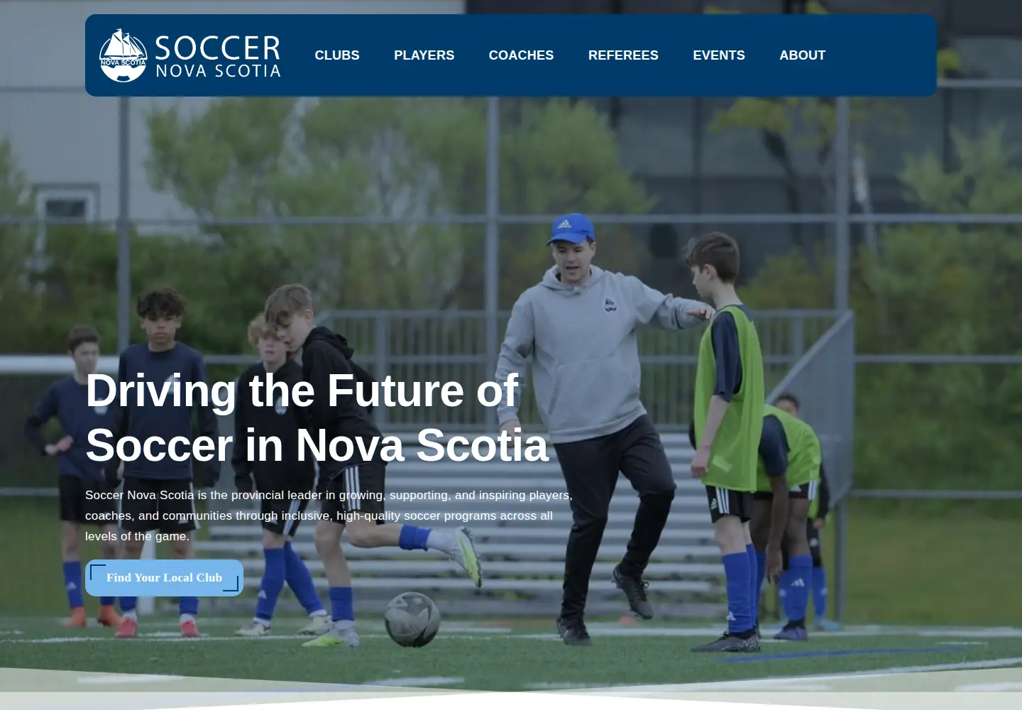 Screenshot of soccerns.ca