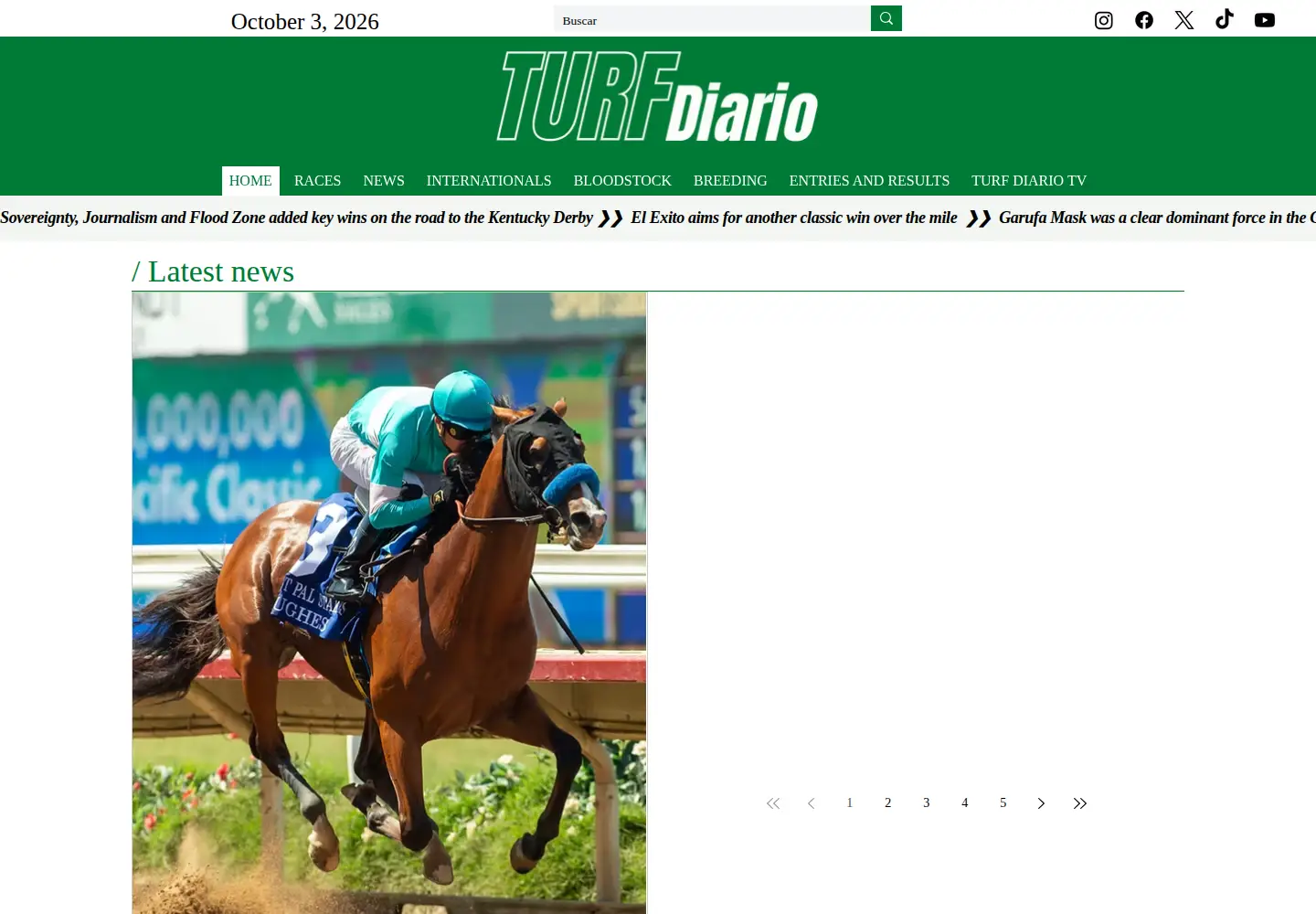 Screenshot of turfdiario.com