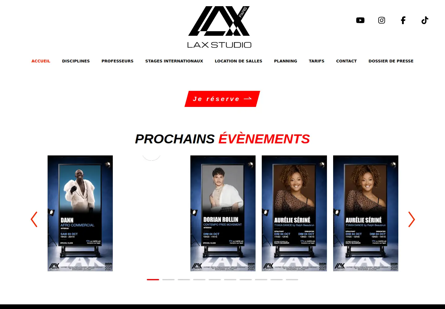 Screenshot of laxstudio.fr