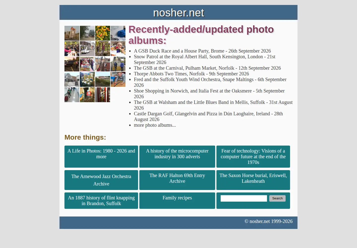 Screenshot of nosher.net