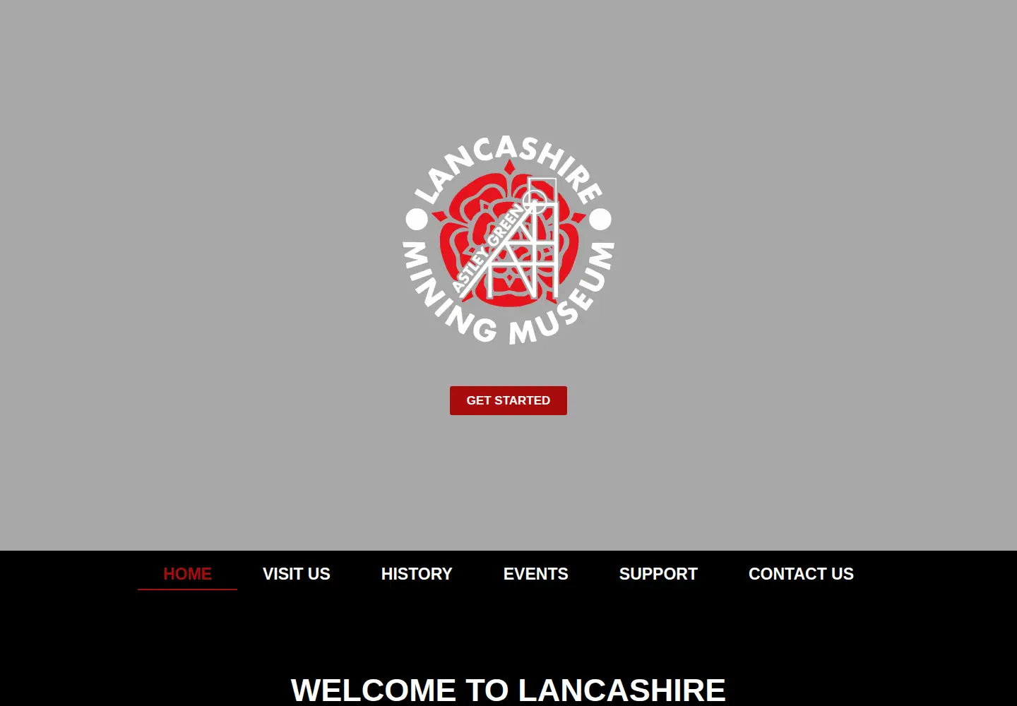 Captured homepage of lancashireminingmuseum.org in the current scan