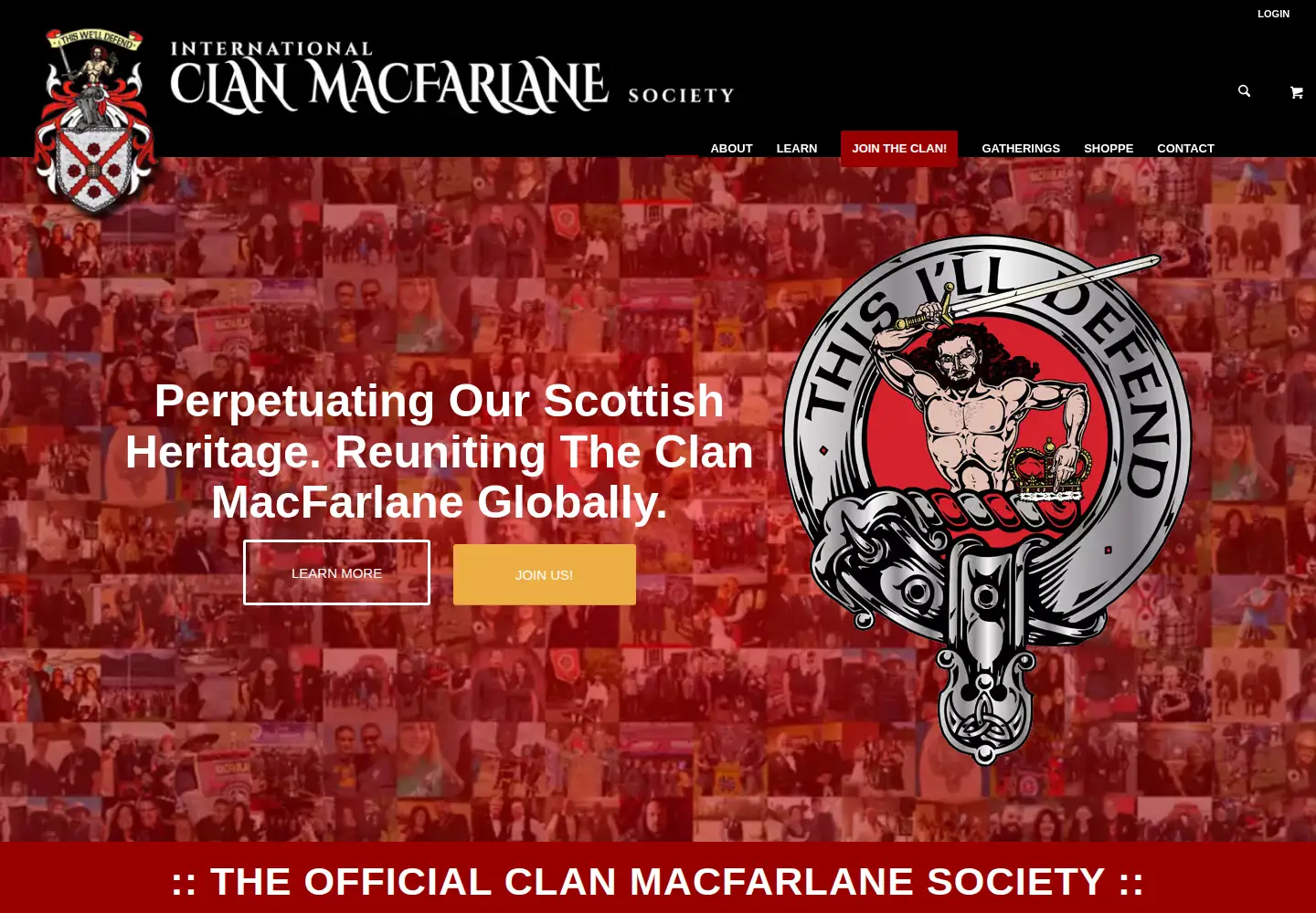 Captured homepage of macfarlane.org in the current scan